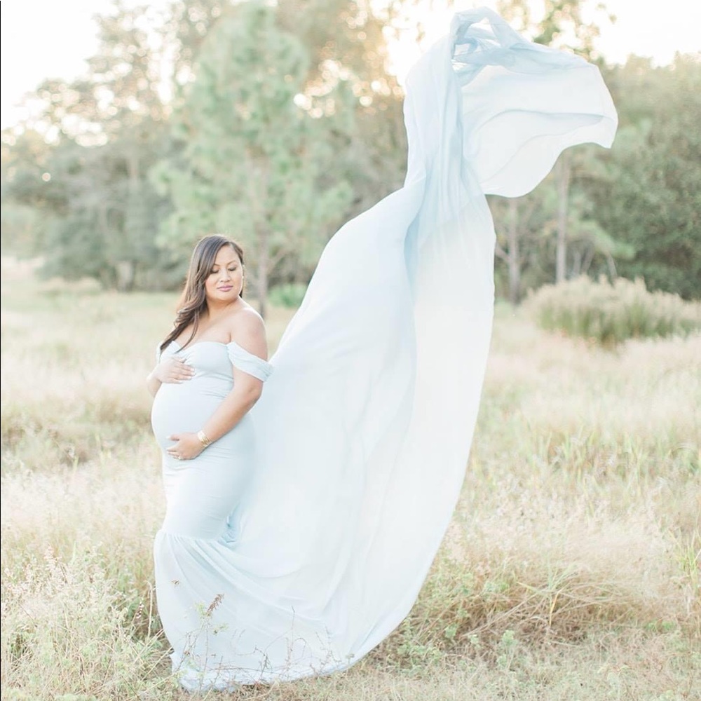 Off the Shoulder Maternity Dress